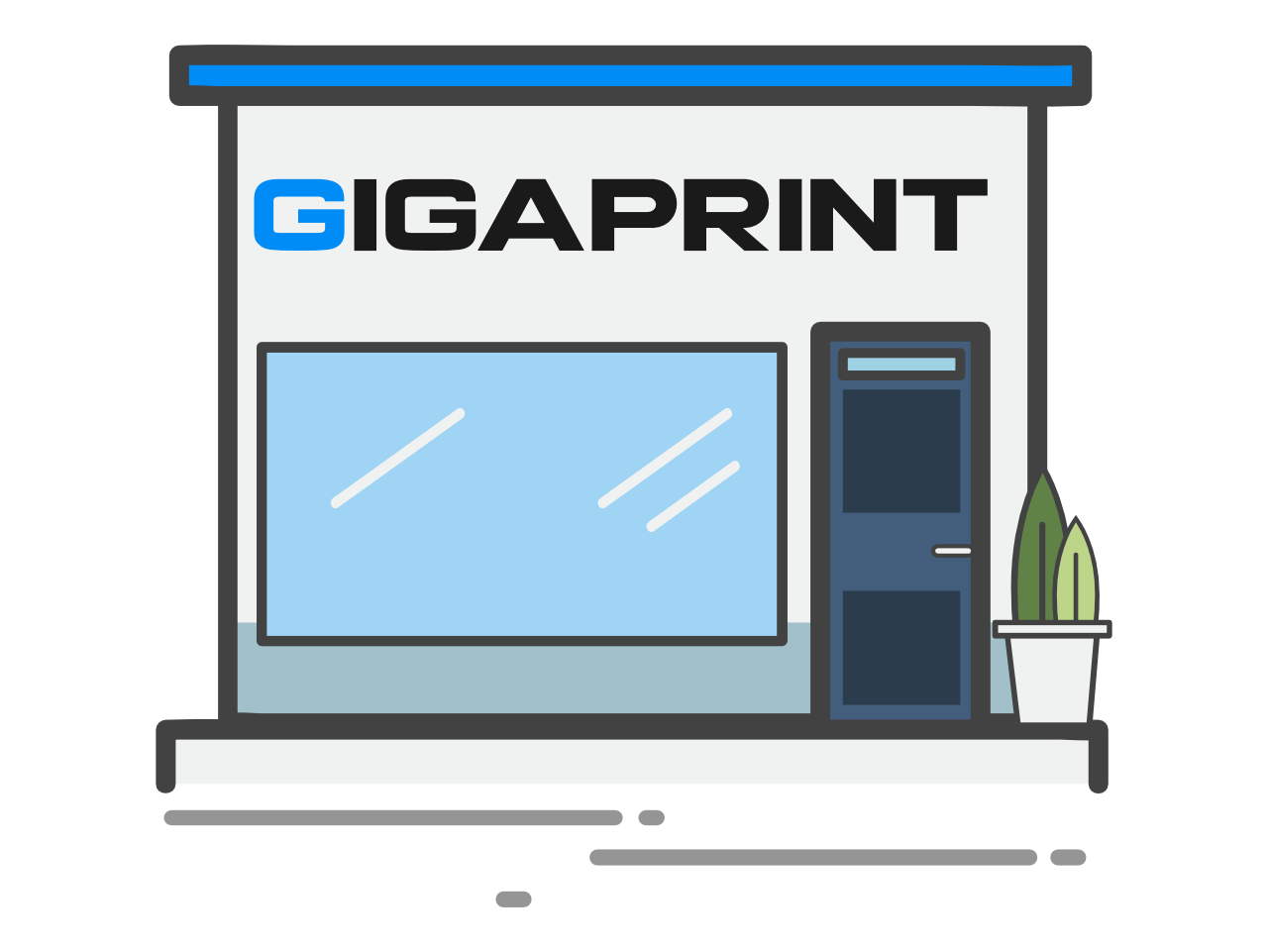 Světelná 3D reklama pro prodejnu Gigaprint